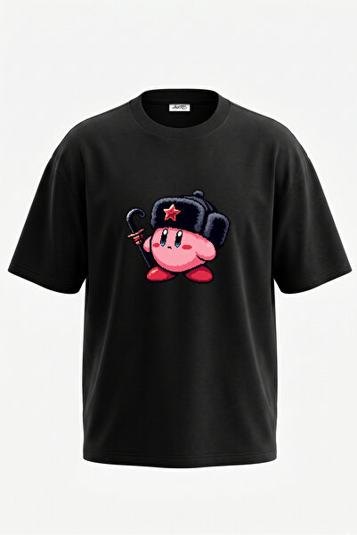 Anetos Μπλουζάκι Kirby Soviet Design με στάμπα στην πλάτη, βαμβακερό, μαύρο, ...