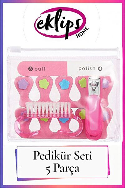 eklips Pedikür Seti Pembe Renk 5 Parçalı Özel Set