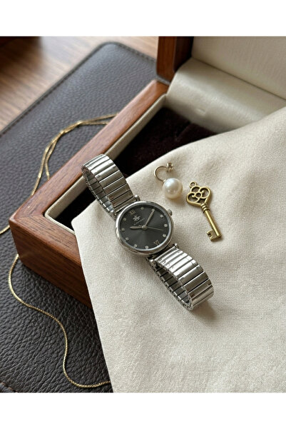 DNZ Watch Store Minimal Yaylı Kordonlu Retro Kadın Kol Saati