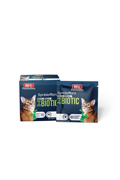 Bio PetActive Synbioflora Pre+Probiotic pentru Pisici, Suport Digestiv, Plicu...
