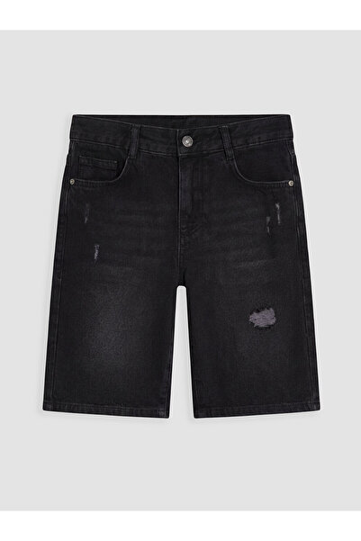 LC Waikiki Vizyon New Season Ripped Detailed Boys' Jean Shorts