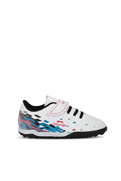 Slazenger حذاء كرة قدم أبيض للأطفال من كاناريا للجنسين