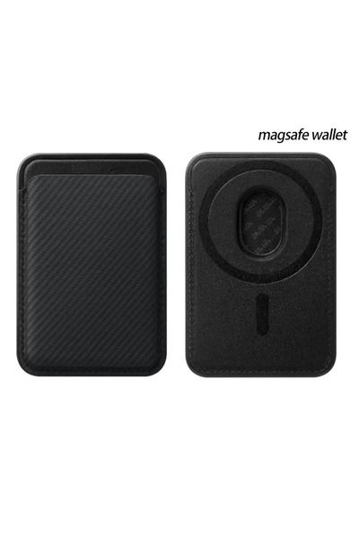 alphastore MagSafe Uyumlu Karbon Kartlık Cüzdan Ve Telefon Standı