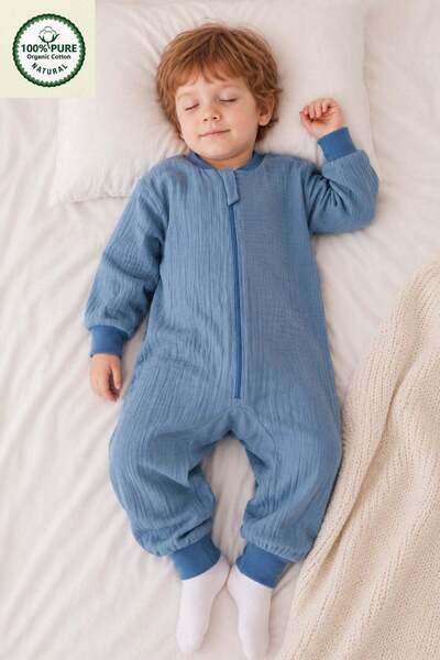 Cantoy 4 Seasons Muslin Long Sleeve 1.0 Tog Sleeping Bag 100% Cotton