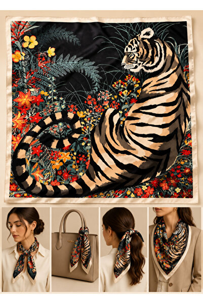 Bandana Patterned Women's Scarf (50X50)