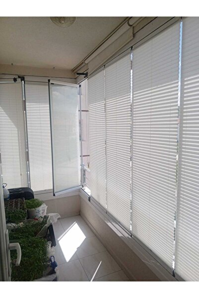 zamaneplise Plise Perde Premium Cam Balkon Isı Yalıtım Leke Tutmaz Katlanır P...