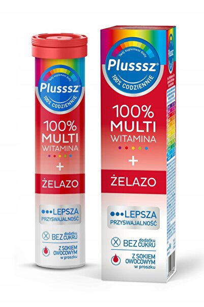 Polski Lek Plusssz 100% Multivitamine + Fier 20 Tablete Cartonat