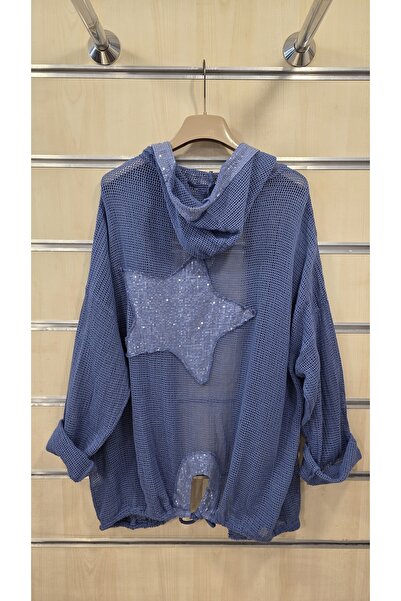 Park Moda Italian Mesh Jacket with Star Sequin Detail
