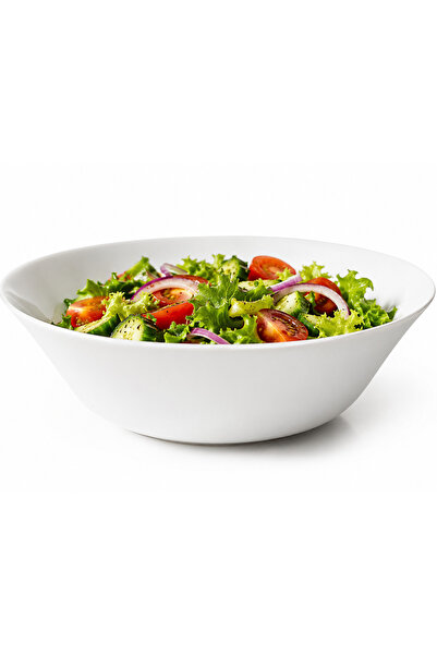OEM Bol de salată din sticlă albă de 25 cm, rezistent la șocuri termice