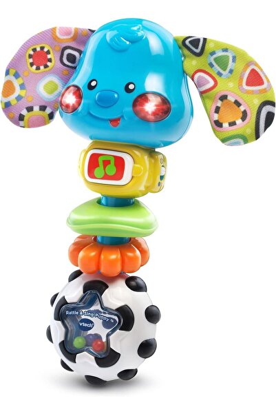 VTech Baby خشخيشة ودمية كلب صغيرة متعددة الألوان من القماش
