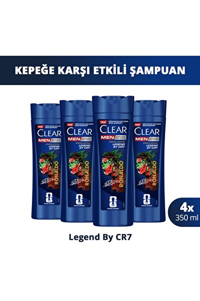 Clear Men Kepeğe Karşı Etkili Şampuan Legend by CR7 350 ml x4