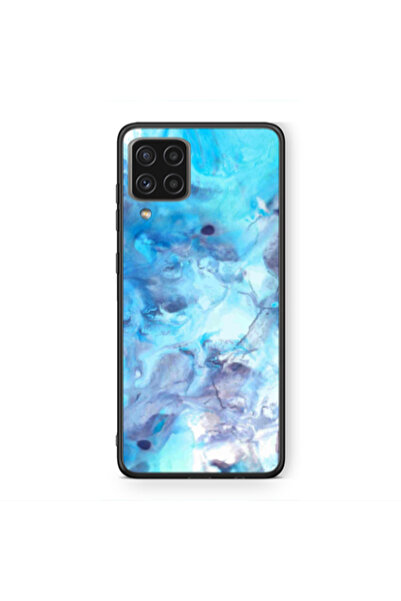 Other Samsung A12 Marble Clouds Black Glossy Θήκη
