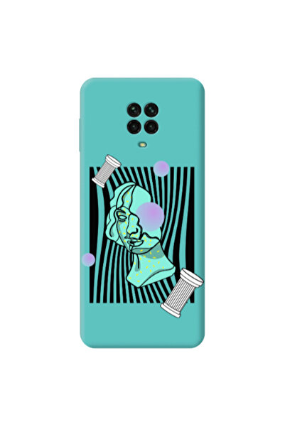Other Xiaomi Redmi Note 9 Pro Columns Turquoise Colored Silicone TPU Θήκη