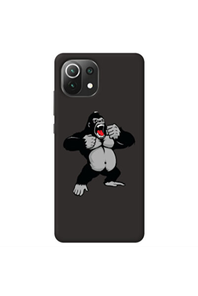 Other Xiaomi Mi 11 Lite Angry Gorilla2 Black Colored Silicone TPU Θήκη