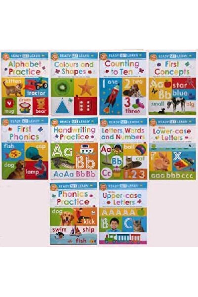 pçs Wipe Clean Ready Set Learn 10 Early Learning Books Set Collection, Make B...