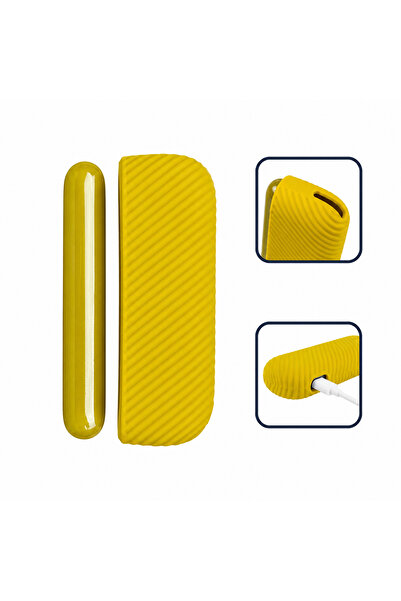 REKS İQOS İLLUMA/İLLUMA İ için uyumlu Kılıf Golden Yellow Işıltısı Ve Şık Par...