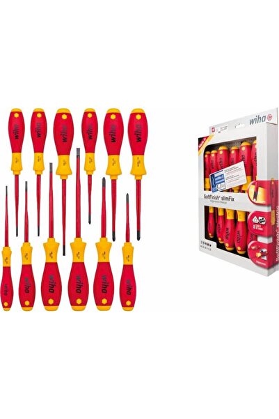 wiha Σετ 12 ηλεκτρολογικών κατσαβιδιών Softfinish Electric Slimfix 1000V