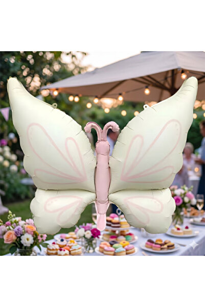 luvissi shelves Retro White Butterfly Foil Balloon - Designed to Make Parties...