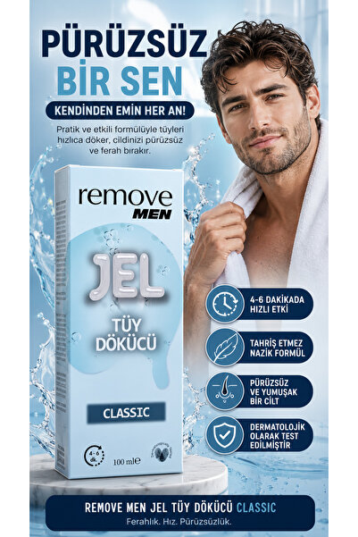remove Men Jel Tüy Dökücü Classic 100 ml