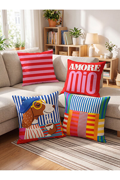 Piloji Colorful Cushion Cover with Positive Energy |   Vibrant & Stylish Home...