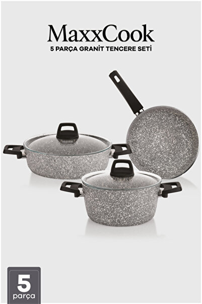 tacev MaxxCook 5-Piece Granite Cookware Set