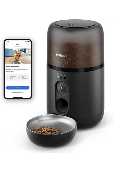 Philips 5000 Serisi Kameralı Akıllı Mama Kabı, Öğün Programlama, Kolay Temizl...
