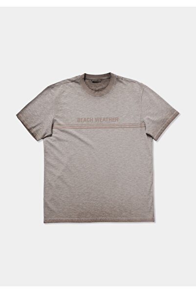 Colin's Comfort Fit Round Neck Plain Men's Brown Short Sleeve T-Shirt