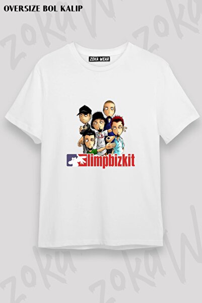 ZOKAWEAR Μπλουζάκι Unisex Loose Fit με στάμπα Limp Bizkit v4