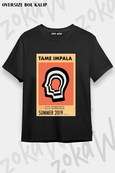 ZOKAWEAR Μπλουζάκι Unisex Loose Fit με στάμπα Tame Impala v3