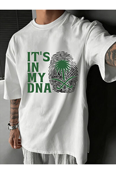 SAUDI Men and Women's 100% Cotton T-Shirt - Oversized Crew Neck Short Sleeve ...