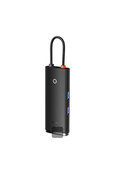 Baseus Hub USB-C 6-în-1 Lite cu HDMI, PD, USB 3.0, SD/TF - Negru