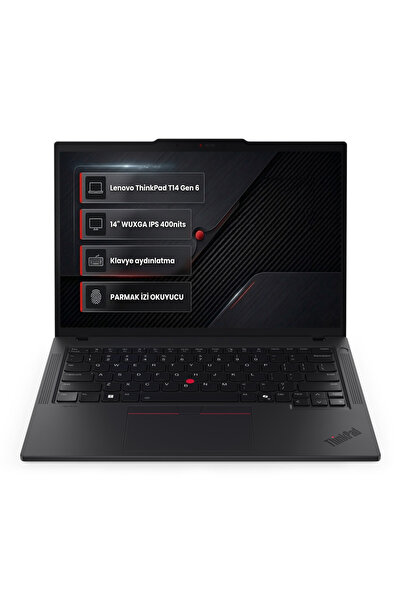 LENOVO ThinkPad T14 Gen 6 Ultra 7-255U 16GB 512GB SSD 14" Freedos Laptop, Not...