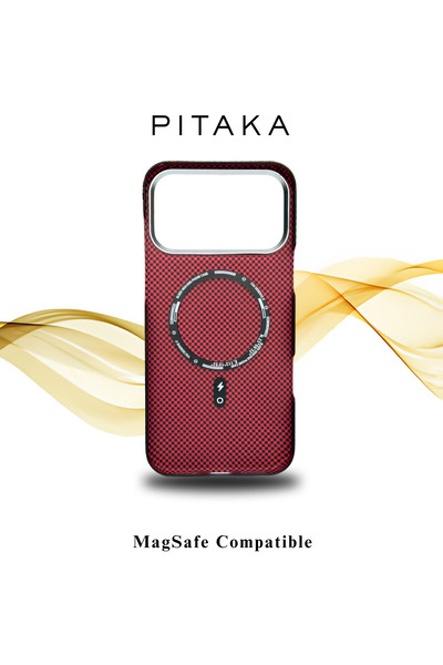 PITAKA Premium Aramid Fiber Mobile Case | Ultra-Thin, Lightweight, Tactile Woven Texture, Enhanced Camera Protection, MagSafe Compatible & Durable Geometric Protective Cover