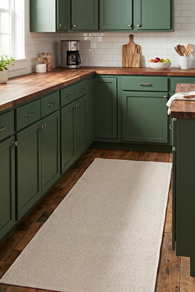 Halispecial Corridor Krem Yolluk 80x150 cm | %100 Pamuk, Yıkanabilir,Mutfak,B...