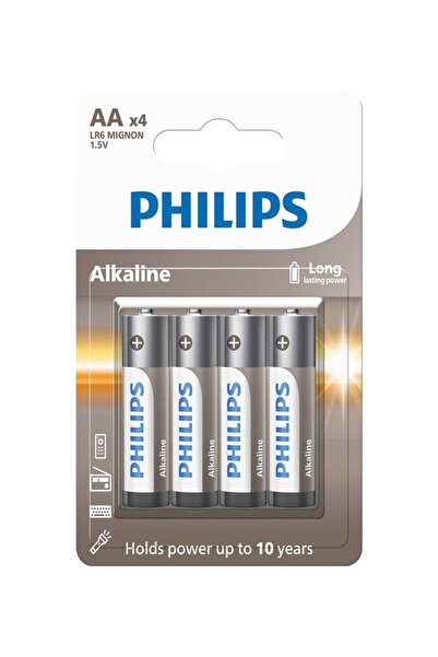 Philips Alkaline Aa Kalem Pil 1.5V LR6A4B/10- 4'lü Paket