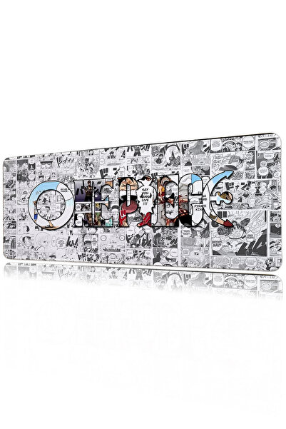 Halura One Piece 40x90 Desenli Dijital Baskılı Oyuncu Mousepad XXL Kaymaz Tab...