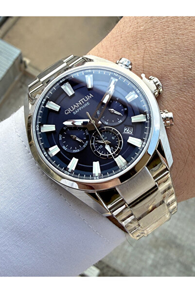 Quantum 10 Atm Water Resistant Sapphire Glass Dial Navy Blue Men's Wristwatch