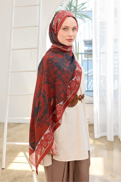 Silk Home Urban Hours Flower Black Mayda Shawl