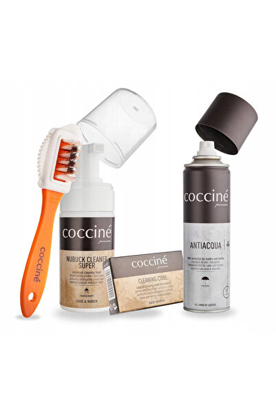 Coccine Kit de curatare pentru piele intoarsa si nubuc, Coccine, 4 in 1, Peri...