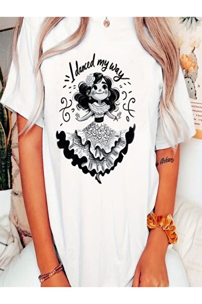 COZYWEAR White Oversize Printed Women's T-Shirt
