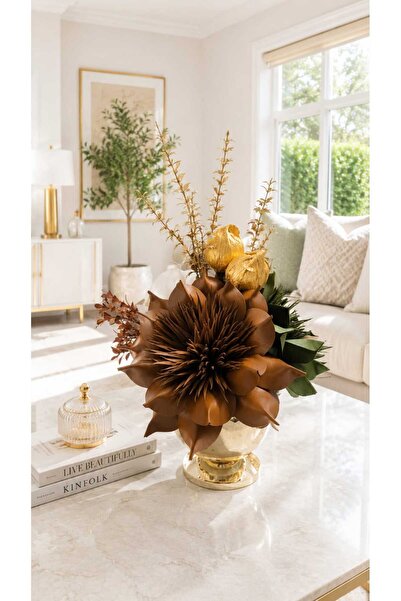 Violetta gold küre çiçek aranjman