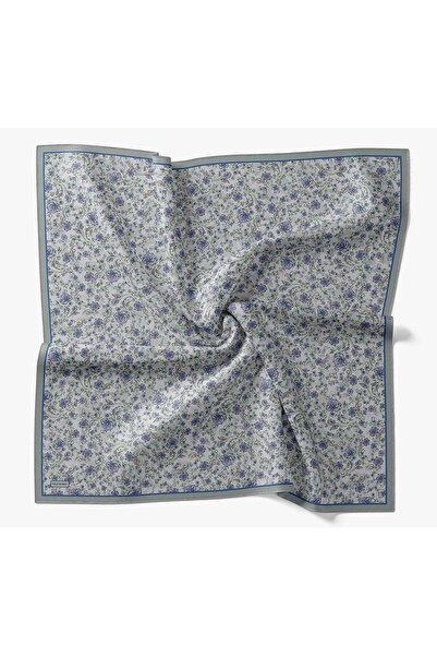 Silk Home Velora Scarf Modern Flora Silver 90X90