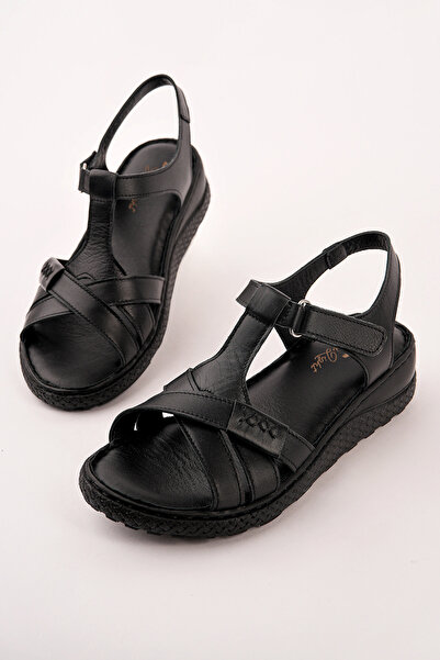 Madam Tarz Vrp-115 Genuine Leather Velcro Strap Sandals