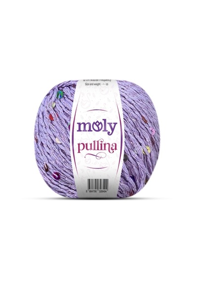 Moly pullina pullu simli pamuklu örgü ipi Color:16 50 gr/145 mt