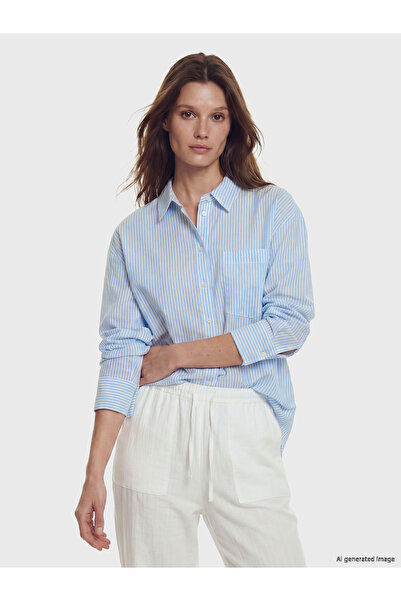 LC Waikiki Striped Oversize Women's Shirt Tunic