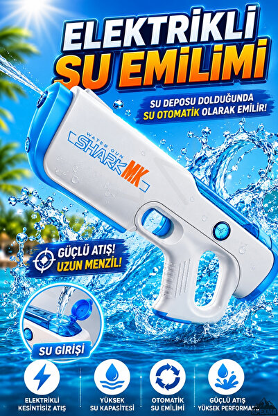 Apexma Oyuncak Şarjlı Elektrikli Tam Otomatik Büyük Su Silahı 40 Cm - 500 ml ...