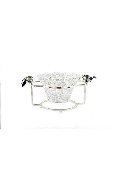 Mikasa Moor Silver Glass Presentation Bowl 30X18X13Cm