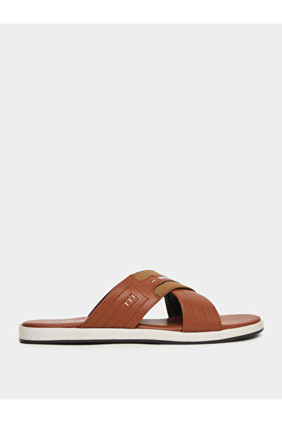 Styli Men Cross Strap Comfort Sandals