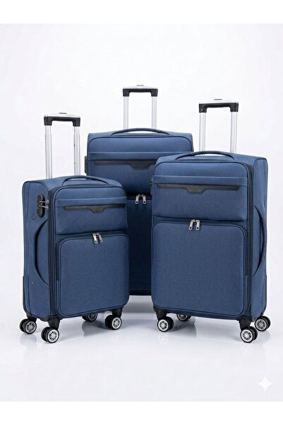 sea gulf Canvas Luggage Three Piece Set with Locks and 360 Flexible Wheels Hi...