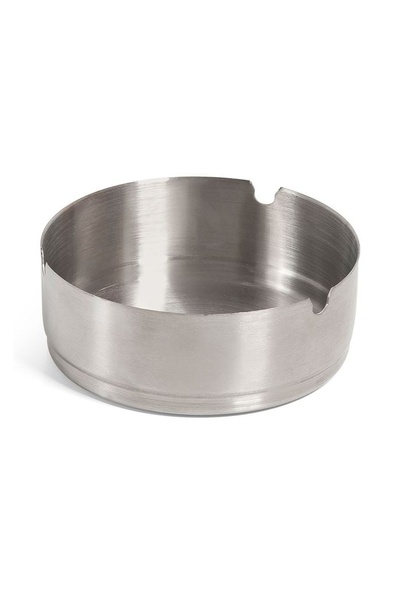 OEM Scrumieră rotundă din inox argintiu Ø10 cm, design clasic și curățare rapidă